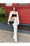 Women's Style Oversize Jacket Pants Set White - 4