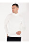 Ecru Slim Fit Half Turtleneck Basic Knitwear Sweater 50259094-Vr019 - 3