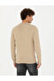 Stone Melange Slim Fit Quarter Collar Basic Knitwear Sweater 50276158-Vr225 - 5