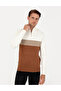 Mink Slim Fit Zippered Stand Collar Sweater 50296471-Vr052 - 3