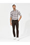 Brown Slim Fit Canvas Trousers 50265904-Vr029