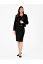 Black Pencil Fit Woven Skirt 50297135 -Vr046