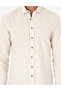 Beige Slim Fit Long Sleeve Shirt 50293756-Vr011 - 6