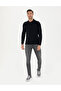 Navy Blue Slim Fit Polo Neck Basic Knitwear Sweater 50276154-Vr033 - 4