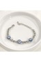 Fullyx Triple Social Eye Evil Eye Beaded Bracelet 17+5 cm Gold - White - 4