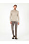 Kum Melange Slim Fit Zippered Stand Collar Sweater 50300532-Vr123 - 4