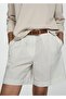 Cotton striped bermuda shorts