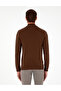 Dark Brown Slim Fit Half Turtleneck Basic Knitwear Sweater 50296548-Vr084 - 5