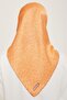 Light Orange Polka Dot Pattern Sura Silk Scarf 9113 - 51 - 4