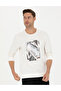 Ecru 2 Thread Regular Fit Crew Neck Sweatshirt 50273418-Vr019 - 3