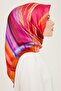 Orange Mixed Pattern Sura Silk Scarf 9147 - 50 - 2