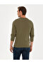 Dark Khaki Slim Fit Crew Neck Basic Sweater 50296575-Vr111 - 5