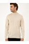 Beige Slim Fit Turtleneck Wool Blended Basic Knitwear Sweater 50270052-Vr011 - 3