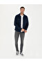 Navy Blue Classic Collar Double Pocket Regular Fit Knitted Shirt Jacket 50280182-Vr033 - 4