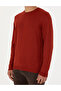 Kiremit Slim Fit Crew Neck Wool Blended Basic Knitwear Sweater 50270054-Vr031 - 6