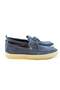SRM 116 Woven Detail Genuine Leather Men's Shoes Blue - 2
