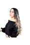 Fiber Sen Long Water Wave Wig / Black / Ashy Platinum Ombre - 4