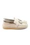 Srm 119 Woven Detail Genuine Men's Shoes Beige - 2