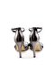 SNK 7468 Women's Single Strap Dress Shoes Platinum Snake - 4