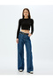 Crop Body Long Sleeve Round Neck Button Detail
