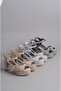 Select 1360 platform heel women's shoe (10cm) platinum glitter - 7