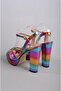 Select 8276 evening high heel shoes (heel: 12.5 cm platform: 2cm) colorful - 6