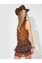 Brown Women's X Zeynep Cushion - Low Waist Layered Ruffle Mini Skirt