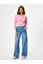 Crew Neck Crop Knitwear Sweater Slim Fit