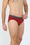 Men's Cotton 3-Pack Black, White, and Burgundy Stretch Fabric Briefs 40124 - 4