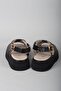 Select 790011 genuine leather thick soled women's sandal black croco - 4