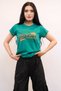 تيشيرت مطبوع عليه Fashion Line Shine باللون الأخضر - 3