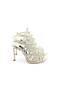 SLT 1208 Stone Embellished Women's Evening High Heels Gold - 2