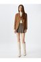 Pleated Mini Skirt with Low Waist Belt