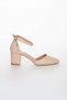 Women's Short Thick Heeled Summer Nude 5 Cm Coated Casual Shoes - 2