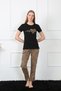 Fashion Line Women Combed Cotton Short Sleeve Pajamas Suit 4128 - 3