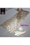 1 Piece Runner/100X32Cm/Gold Foil/Imitation Leather/2 Sheets,2 Flower Motifs Gift - 7