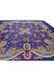 وشاح أرجواني من الساتان منقوش عرقيًا بوهيميًا - 90x90 - 2