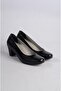 Select 5116 genuine leather comfort heel women's shoe black printed leather