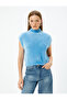 Sleeveless Stand Collar Plush Sweater - 3