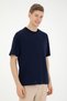 Men's Comfort Fit Crew Neck Navy Blue T-Shirt 50287062-Vr033 - 3