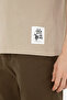 Men's Regular Fit Crew Neck Light Khaki T-Shirt 50287085-Vr183 - 7