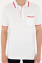 Men's Regular Fit Polo Neck White T-Shirt 50287108-Vr013 - 6