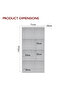 Wooden Display Shelves with 8 Storage Compartment, Freestanding Files, Showpieces, White - 5