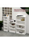 Wooden Storage Display Shelves 3-Tier Freestanding, White - 3