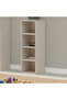 Wooden Storage Display Shelves 4-Tier Freestanding, Box Shelves, Light Grey - 2