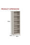 Wooden Storage Display Shelves 5-Tier Freestanding, Light Grey - 2