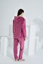 Soft Kangaroo Pocket Hooded Velvet Women's Tracksuit Set - 4