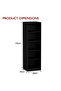 Wooden Storage Display Shelves 5-Tier Freestanding, Black - 2