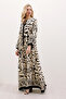 2423 Authentic Patterned Dress - C.Black - 2