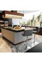 Modern Set of 2 Bar Stool PU Leather, Adjustable Swivel - 2